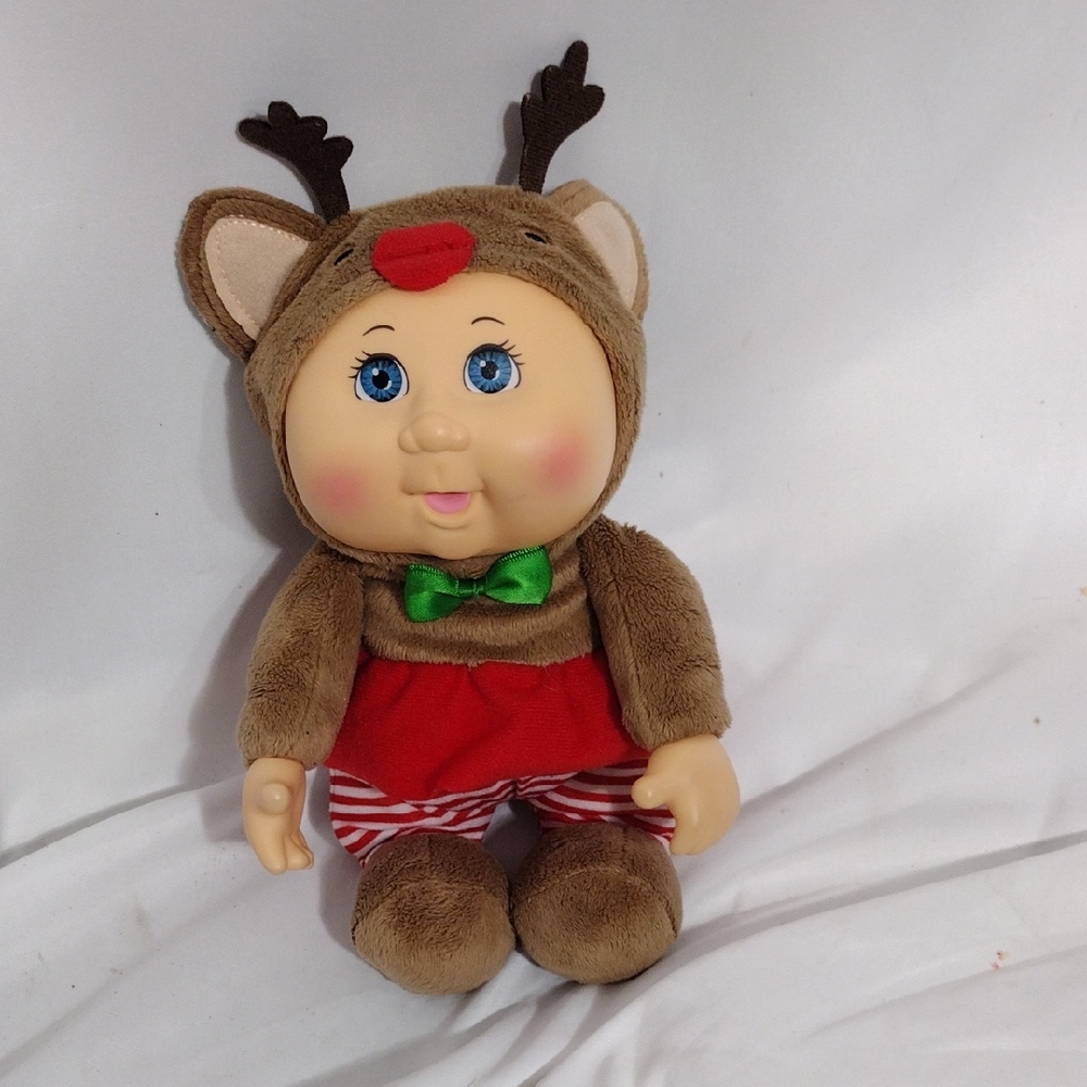EUC Cabbage Patch Kids Cuties Holiday Helpers Reindeer doll 2018 9"